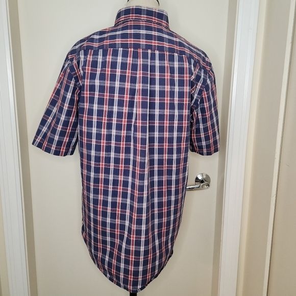 Vintage Men's Plaid Short Sleeve Shirt - Picture 4 of 10
